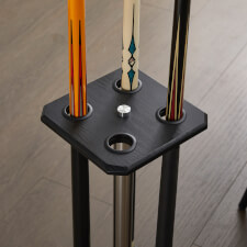The Slim cue stand in black.