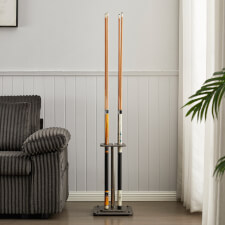 The Slim cue stand in driftwood.