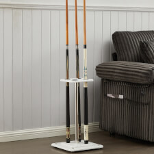 The Slim cue stand in white.