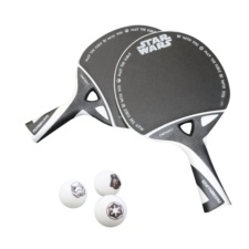 The optional accessories available with the Star Wars tennis table