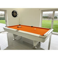 The LA Pro in white with orange cloth.