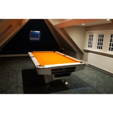 The LA Pro pool table installed in an attic