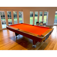 The Pureline La Pro American Slate Bed Pool Table Displayed In A Room.