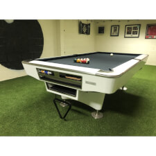 The LA Pro pool table in white.