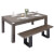 The Pureline diner in Driftwood with optional bench.