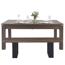 The Pureline diner in Driftwood with optional bench.