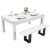 The Pureline diner in White with included tops and optional benches.