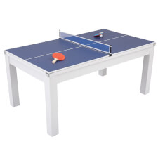 The Pureline diner in White with included table tennis tops fitted.