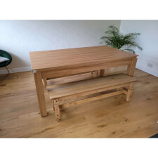 The Pureline 6ft diner in oak with top.