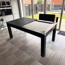 The Pureline diner in black with half top.