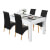 The white Pureline with dining chairs