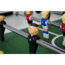 Kim player on the Nuclear Foosball table