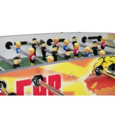 The players on the Nuclear Foosball