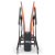 The Teqball Smart table folded front view.