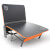 The Teqball Smart table half folded.