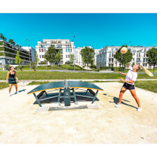 People playing Teqball Smart.