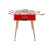 A red Flamingo football table