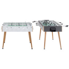 A white and grey flamingo football tables