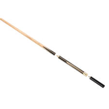 A separated Peradon Joe Davis 600 3/4 Jointed Snooker Cue