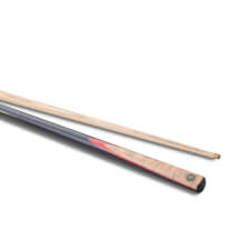 A dismantled Peradon Energy 2pc Cannon Cue