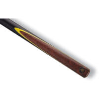 The butt of a Peradon React 3/4 Cannon Cue