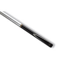 The butt of a Peradon Scorpion Three Section Cannon Cue