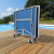 Butterfly Garden Rollaway 4000 Tennis Table folded in blue.