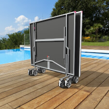 Butterfly Garden Rollaway 4000 Tennis Table folded in grey.