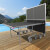 Butterfly Garden Rollaway 4000 Tennis Table half folded in grey.