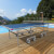 Butterfly Garden Rollaway 4000 Tennis Table in blue.