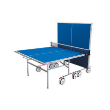 A half folded Butterfly Garden Rollaway 4000 Tennis Table