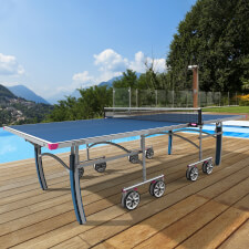 Butterfly Garden Rollaway 5000 Tennis Table in blue.