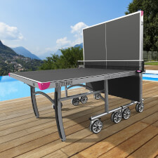 Butterfly Garden Rollaway 6000 Tennis Table half-open.