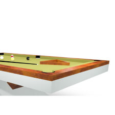 The accessories on a Flow Slate Bed Pool Table