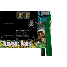 The coin mech on the Stern Jurassic Park LE pinball machine