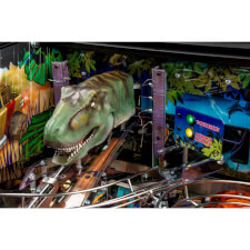 A close up shot of the Stern Jurassic Park LE pinball machine