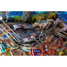 A close up shot of the Stern Jurassic Park LE pinball machine