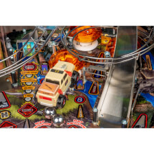 A close up shot of the Stern Jurassic Park LE pinball machine