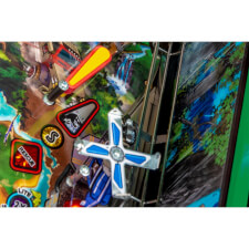 A close up shot of the Stern Jurassic Park LE pinball machine