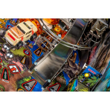 A close up shot of the Stern Jurassic Park LE pinball machine