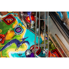 A close up shot of the Stern Jurassic Park LE pinball machine