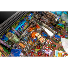 A close up shot of the Stern Jurassic Park LE pinball machine