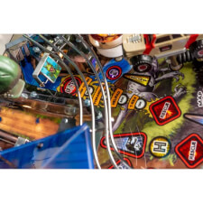 A close up shot of the Stern Jurassic Park Pro pinball machine
