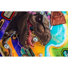 A close up shot of the Stern Jurassic Park Premium pinball machine