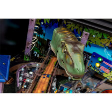 A close up shot of the Stern Jurassic Park Premium pinball machine