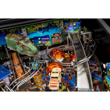 A close up shot of the Stern Jurassic Park Premium pinball machine