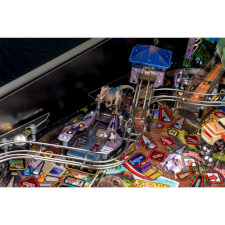 A close up shot of the Stern Jurassic Park Premium pinball machine