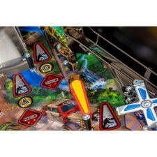 A close up shot of the Stern Jurassic Park Premium pinball machine