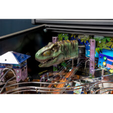 A close up shot of the Stern Jurassic Park Premium pinball machine
