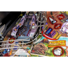 A close up shot of the Stern Jurassic Park Premium pinball machine